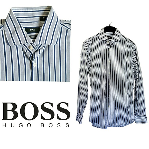 Hugo Boss Shirts | Long Sleeve Button Front Shirt Size 41 | Poshmark