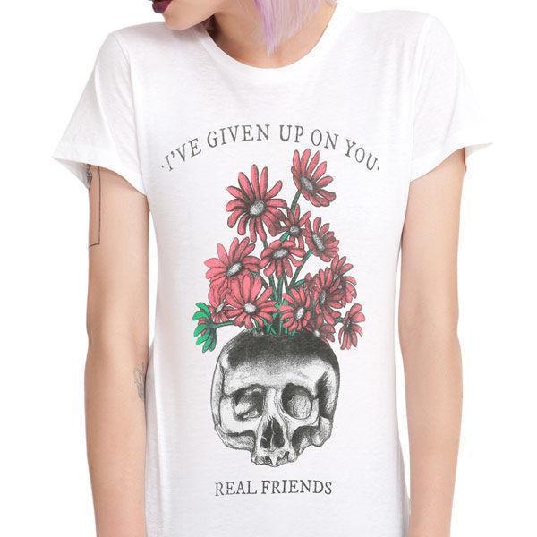 Real Friends Skull T Shirt Size:L NEW & OFFICIAL Fun T Shirt Buy