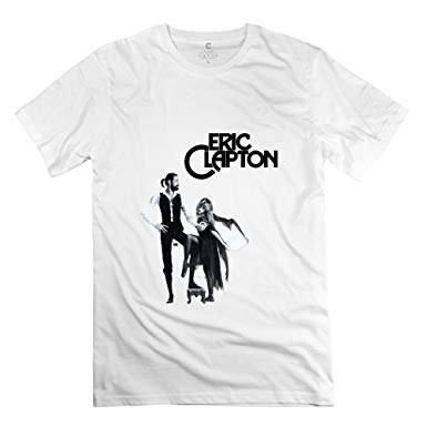 Eric Clapton Vintage 100% Cotton Man T-Shirt Size M Color White