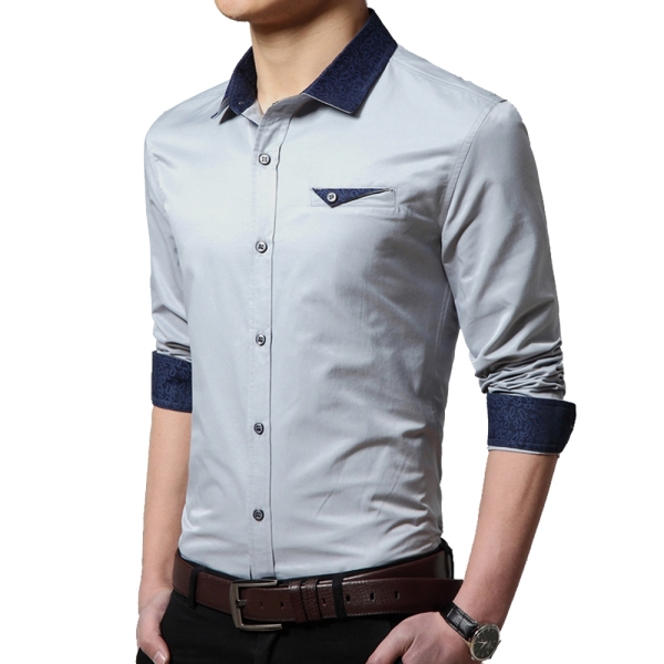 Buy 2015 Hot Sale Men Slim Shirts Size M-3XL Male Fashion Camicia