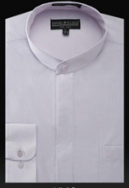 Basic Banded Collar dress shirts without collars Mandarin Collarless