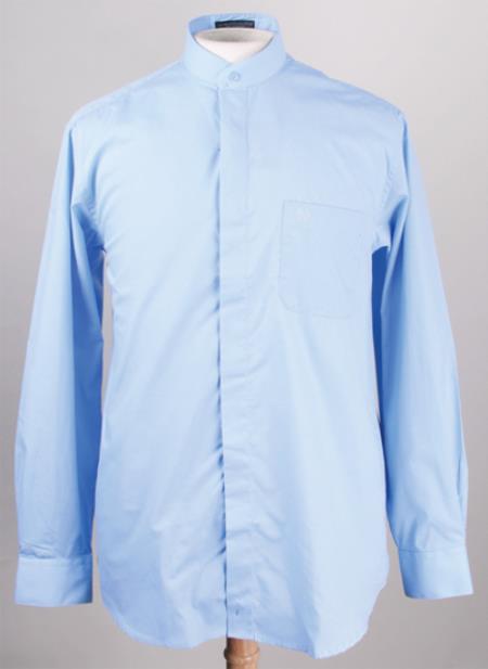 Product# PN_J54 Banded Collar dress shirts without collars n
