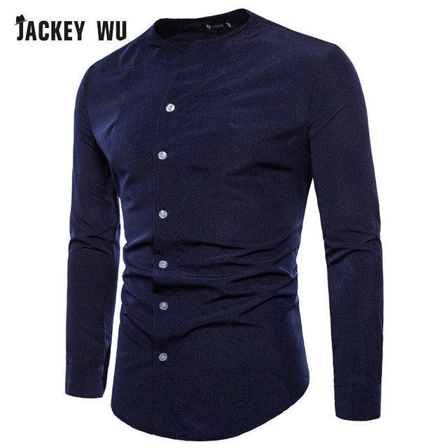 JACKEY WU Men Casual Shirt High Quality New Men Long Sleeved Shirt