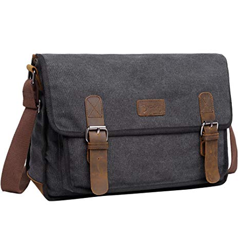 Amazon.com: Canvas Messenger Shoulder Bag for Men, Berchirly 14 inch