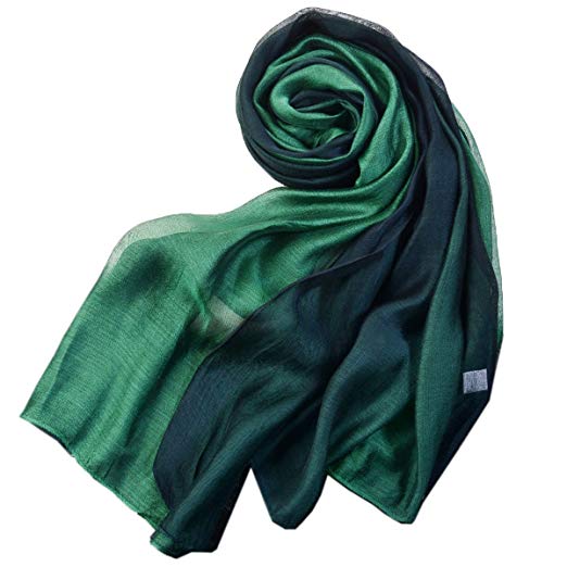 SNUG STAR Cotton Silk Scarf Elegant Soft Wraps Color Shade Scarves