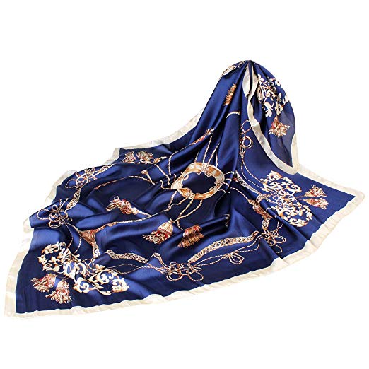 Satin Silk Scarf For Women Size 90cm90cm Large Square Silk Scarves