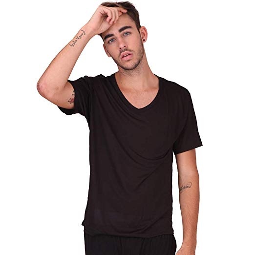 Amazon.com: Forever Angel Men's Pure Silk Knitted V-Neck T Shirts