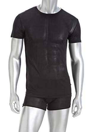 Amazon.com: Everjune Mens Crew Neck T Shirt - 100% Silk - Black