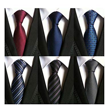 WeiShang Lot 6 PCS Classic Men's 100% Silk Tie Necktie Woven