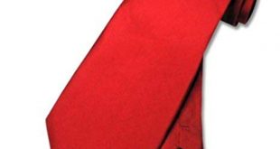 100% SILK Solid Rose RED Neck Tie. Men's NeckTie. at Amazon Men's