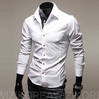 Buy WIZIKOREA Slim-Fit Shirt | YesStyle