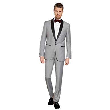 Sebastian Taheri Uomo Mens 1 Button 2 Piece Slim Fit Tuxedo with