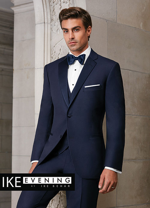 Navy 'SEBASTIAN' Slim Fit Tuxedo by Ike Behar