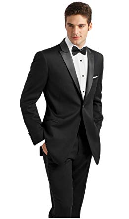 IKE Behar Black Slim Fit Tuxedo with Peak Lapel at Amazon Men's
