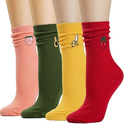 Socks Womens Socks Crew Socks Long Socks Cotton Printed Socks for
