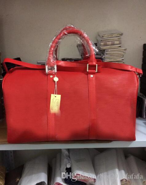 Red New Fashion Men Women Travel Bag Duffle Bag, Brand Designer