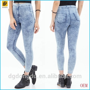 2017 Fashion Stone Washed Skinny Jeans For Women - Buy Jeans