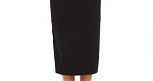 Zeagoo Women's Below The Knee Pencil Skirt Straight Skirts Mid Calf