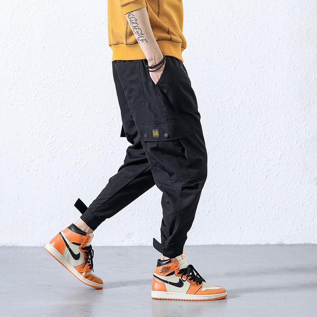 2018 new Japanese men's fashion feet leisure trouser Hip Hop Cargo