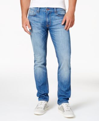 GUESS Men's Light Blue Slim Straight Fit Stretch Jeans & Reviews