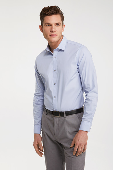 Solid color stretch shirt - Non-Iron - Shirts | TRISTAN