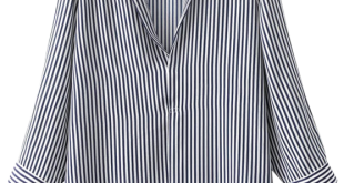 55% OFF] 2019 Pullover Oversized Striped Blouse In STRIPE S | ZAFUL