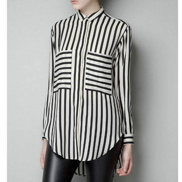 Black and White Striped Blouse on Storenvy