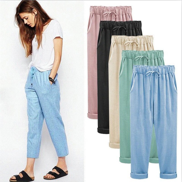 Aliexpress.com : Buy 2018 summer cotton linen pants women plus size