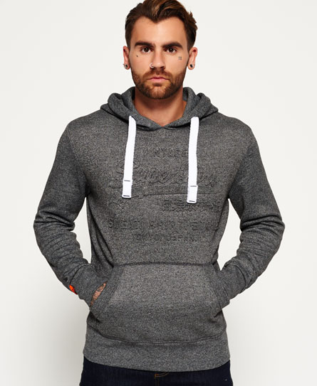 Superdry Tops | Sweat Shirt Store Embossed Hoodie Dark Smoke Grit