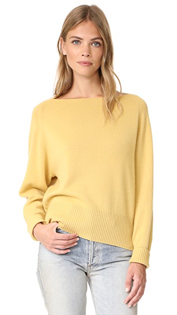 Vince Boat Neck Cashmere Pullover Sweater | SHOPBOP