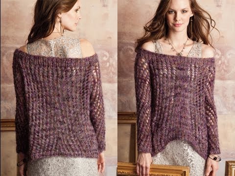 26 Boatneck Sweater, Vogue Knitting Fall 2012 - YouTube