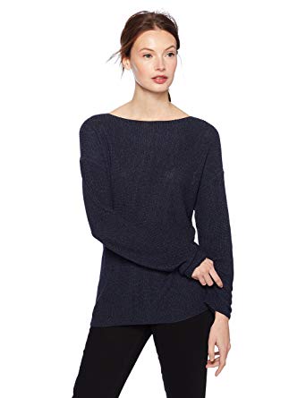 Sweater with a boat neckline