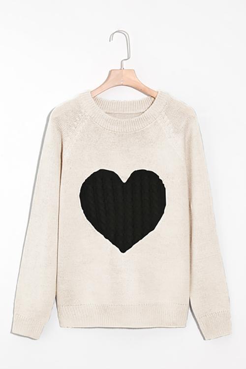 Lbduk Fashion Heart-shaped Knitting Sweater u2013 LBDUK