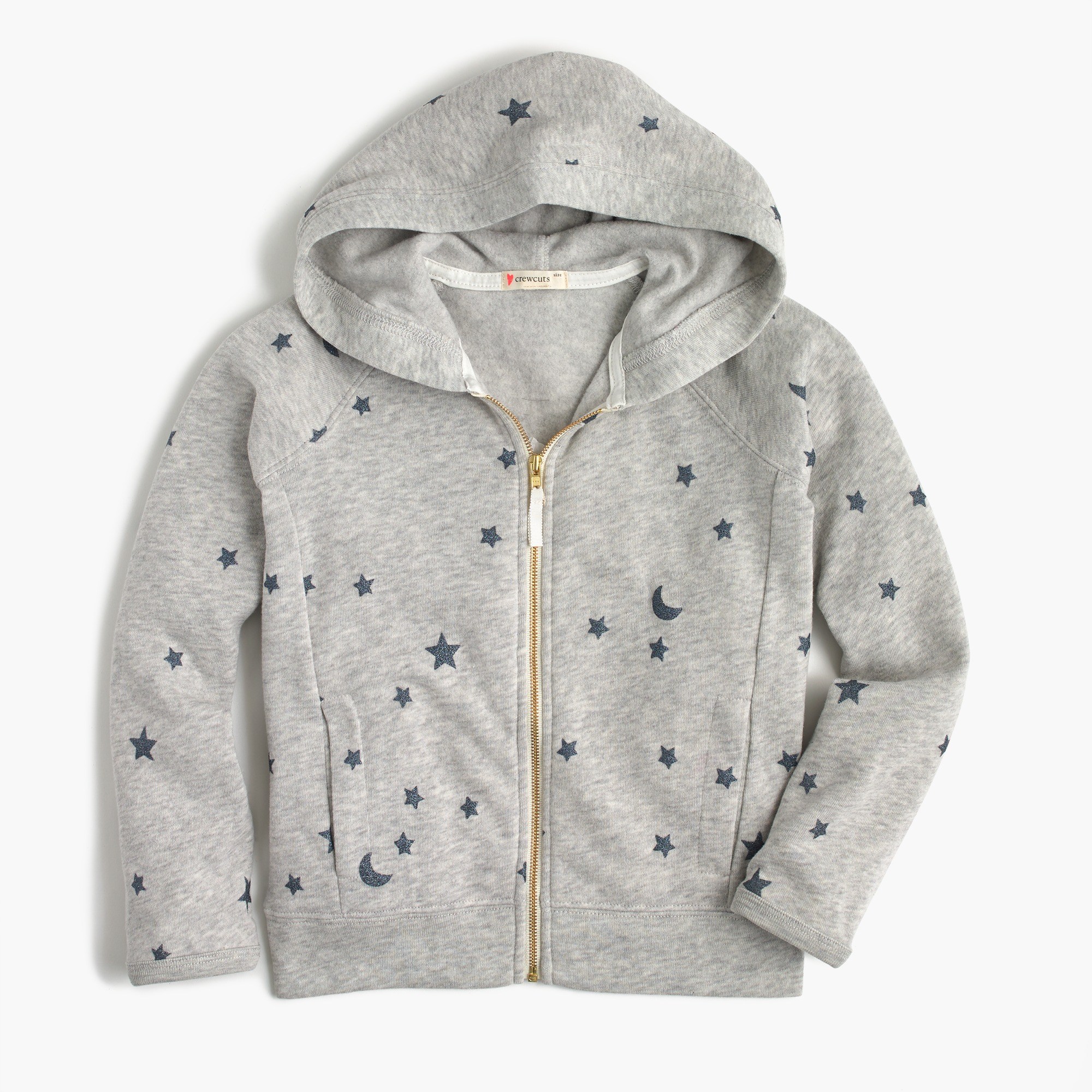 Girls' full-zip hoodie in stars : Girl sweatshirts | J.Crew