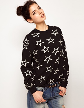 asos stars sweatshirt - Dora Fashion Space - Fashion and Lifestyle blog