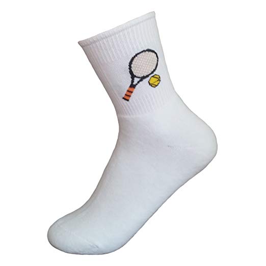 Amazon.com: SOK Men's Tennis Socks With Tennis Racquet And Ball Logo