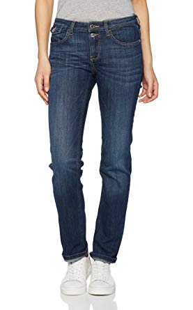 Tom Tailor Women's Alexa Straight Jeans, Blue (Dark Stone Wash Denim