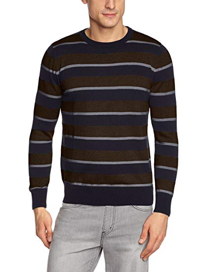 Tom Tailor Men's Basic Stripe Sweater/408 Long Sleeve Sweatshirt