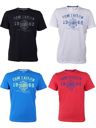 Tom Tailor Round Neck T-Shirt Logo Various Colours + Color Variants