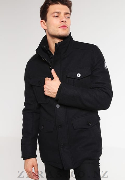 Romantic Latest fashion for men tom tailor winter jacket - black