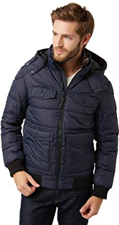 TOM TAILOR Men winter jacket blue XXL: Amazon.co.uk: Clothing
