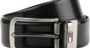 Tommy Hilfiger Men Formal Black, Brown Genuine Leather Reversible