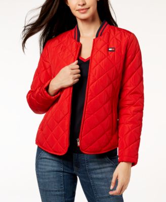 Tommy Hilfiger Quilted Bomber Jacket & Reviews - Jackets & Blazers
