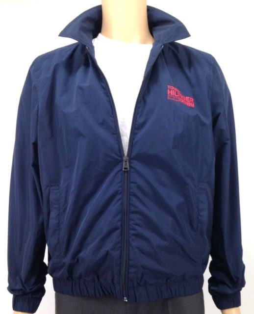 Buy Tommy Hilfiger Men's Blue Red Windbreaker Coat Waterproof Jacket