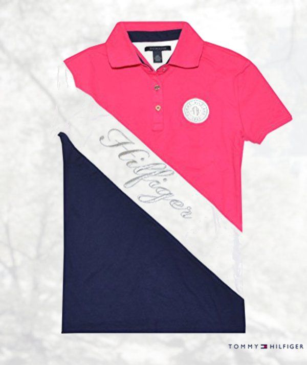 Tommy Hilfiger Women Graphic Pieced Polo Shirt | Shirts | Pinterest