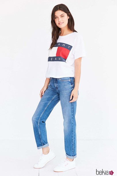 t-shirt, tommy jeans, style, girl, white, tommy hilfiger, camisa