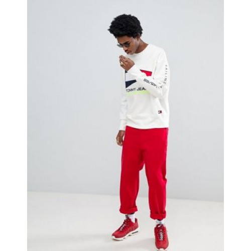 Tommy Jeans 90s Sailing Capsule flag logo crew neck sweatshirt in