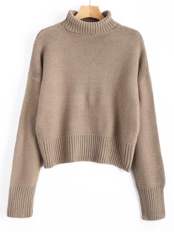 41% OFF] 2019 Turtleneck Sweater In CAMEL ONE SIZE | ZAFUL