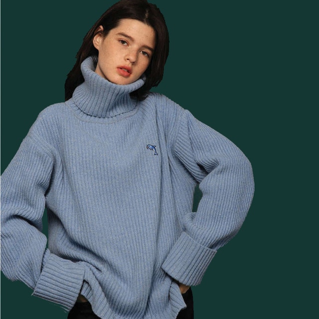 Oversized Winter Turtleneck Sweater Pullover Sweaters Women&men