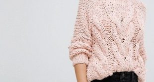 Vila Light Pink Cable Knit Sweater | Tops | Pinterest | Cable knit